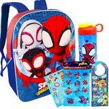 Mochila Marvel Spiderman Para Meninos De 4 A 8 Anos Com Acessórios
