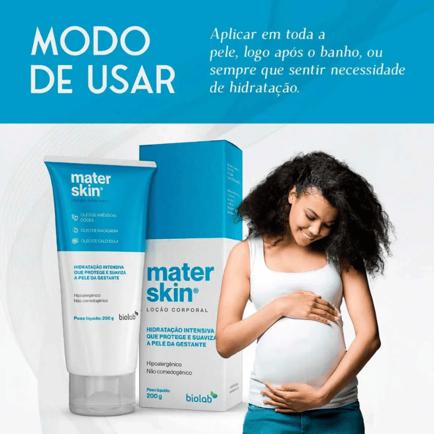 Materskin Loção Hidrat Prev De Estrias Na Gestação 200g - imagem 3