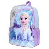Mochila De Viagem Escolar Disney Frozen Elsa 16" Para Meninas Com Desenhos Refletivos