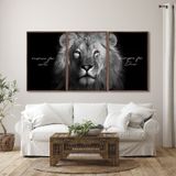Quadro Nunca Foi Sorte, Sempre Foi Deus Modelo Religioso Com 3 Telas Para Sala, Hall 60cm X 90cm Com Vidro Marrom