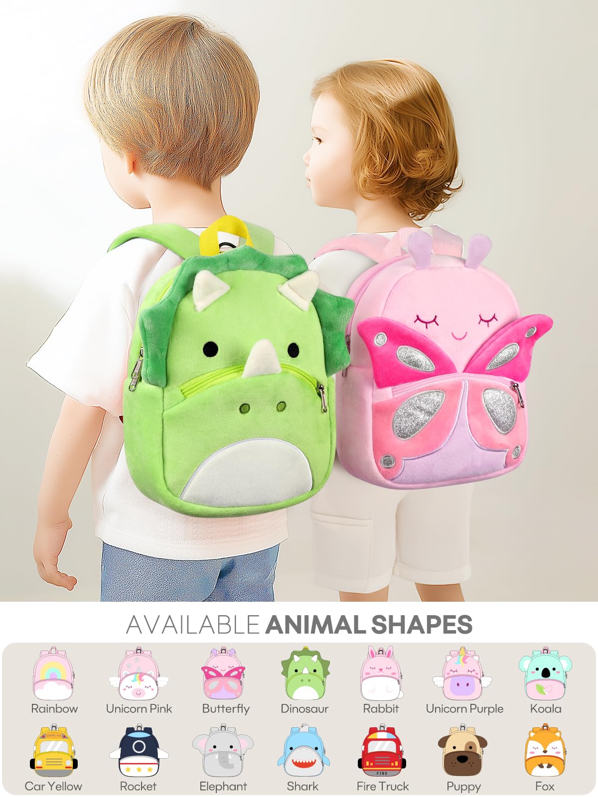 mibasies - Mochila para niños pequeños para niñas y niños, mochila ideal para niñas y niños en preescolar, jardín de infantes, primaria