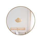Espelho Decorativo De Parede Redondo 40cm Para Quarto Sala Cozinha Caramelo