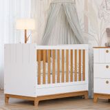 Berço Mini Cama Chantilly Expresso Móveis Branco/nature