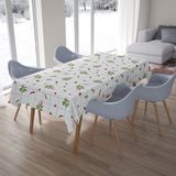 Toalha De Mesa São João Jacquard - Pimenta - Easy Clean – 6 Lugares Natural