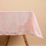Toalha De Mesa São João Jacquard Lisa – Easy Clean Cor Coral - 08 Lugares Coral