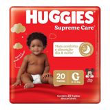 Fralda Descartável Huggies Supreme Care Jumbo Tamanho G - 9 Pacotes Com 20 Fraldas - Total 180 Tiras