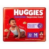 Fralda Descartável Huggies Roupinha Supreme Care Jumbo Tamanho M - 9 Pacotes Com 22 Fraldas - Total 198 Tiras