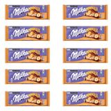 Chocolate Milka Caramelo E Avelãs Grande Kit 10 Barras 300g