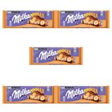 Chocolate Milka Caramelo E Avelãs Grande Kit 5 Barras 300g