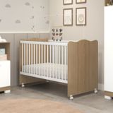 Berço Mini Cama Lolly Com Rodízios 1,32cm X 0,77cm X 0,95cm. Naturalle