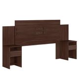 Cabeceira Cama Casal Extensível Triunfo Com 2 Mesas De Cabeceira Café Touch - Demóbile Café Touch