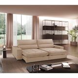 Sofá Aspem Linho 02 Módulos De 120cm B25cm Meu Sofá Online A226 Linho Bege