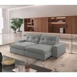 Sofá Hall Linho Dois Módulos De 120m B25cm Meu Sofá Online A230 Linho Cinza
