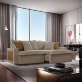 Sofá Dallas Veludo Dois Módulos De 100cm B15 Meu Sofá Online B002 Veludo Capuccino