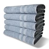 Kit 10 Toalhas Banho Gigante Itália Soft 100% Algodão Grossa Luxo - Azul