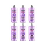 Creme De Tratamento Elseve 500ml 3em1 Hidra Hialuronico -6un