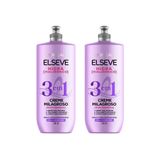 Creme De Tratamento Elseve 500ml 3em1 Hidra Hialuronico -2un