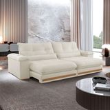 Sofá Dubai Linho 02 Módulos De 90 Cm B25 Cm Meu Sofá Online A302 Linho Branco