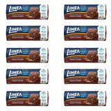 Biscoito Integral Linea Cacau E Cereais Kit 10 Pacotes 120g