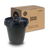 Pote Plástico Para Jardinagem - Kit Com 100 Pçs