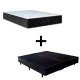 Cama Box Casal 138 Bipartido Tecido Preto Com Colchão Marrocos Poliéster D33 30cm