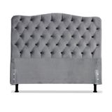 Cabeceira Casal 138 - Bello Box - Dunas Suede Cinza