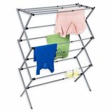 Varal De Chao Secador De Roupas Dobravel Telescopico Vertical Extensivel Com 11 Grades Portatil