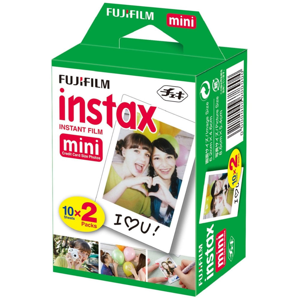 Pacote De Filmes Fujifilm Mini Instax 2x10 Film Pack 800 Iso