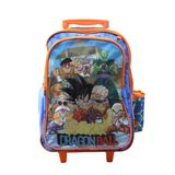 Mochila Escolar Dragon Ball Reforçada Azul Com Rodinhas