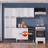 Cozinha Itatiaia Luce Compacta 3 Pecas Branco Nicho Preto