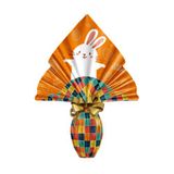 Saco Ovo Metalizado 34x34cm Laranja Pascoa Divertida 1 Un