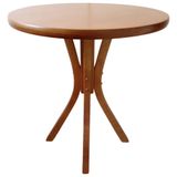 Mesa Marcela Selva Redonda Diam 80 Cm Restaurante Cafeteria Cozinha Sala De Jantar Castanho Mogno