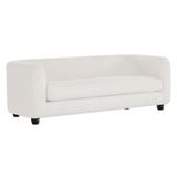 Sofá 3 Lugares Luxo Recepção Escritorio Sala Veneza 180cm Bouclé Branco