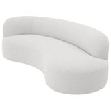 Divã Recamier Orgânico Tokyo 160cm Lado Direito Bouclé Amarena Móveis Branco