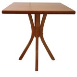 Mesa Marcela Selva Quadrada 80x80 Restaurante Cafeteria Cozinha Sala De Jantar Castanho Mogno