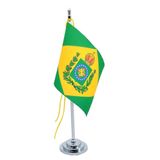 Bandeira De Mesa Brasil Império 1822-1889 15cm Alt. (mastro)
