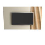 Painel Para Tv Até 60 Polegadas Luara 1,60x90cm Off White / Ipê