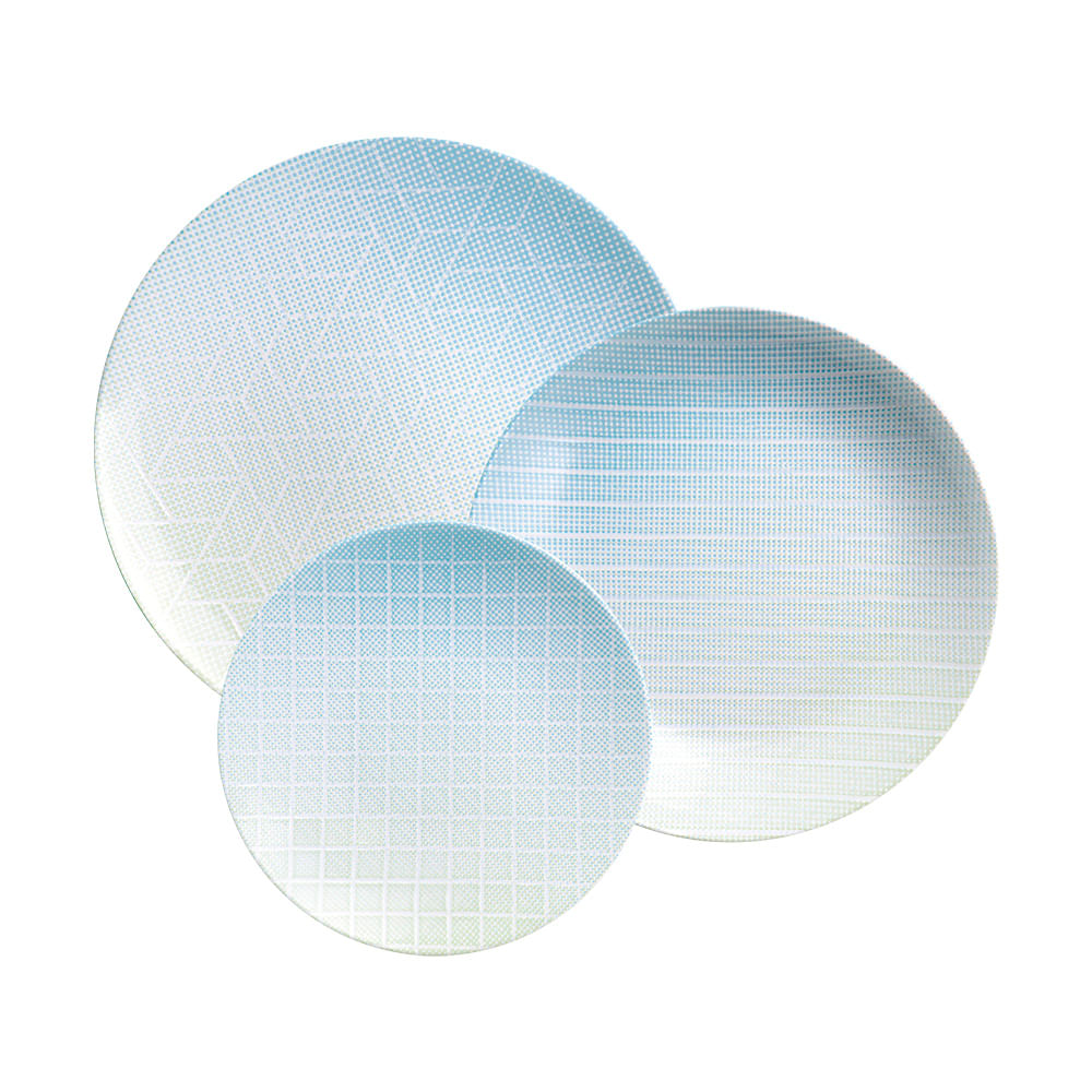 Jogo De Pratos Tramontina Polaris 12 Peças Em Porcelana Decorada Decorado 96589039