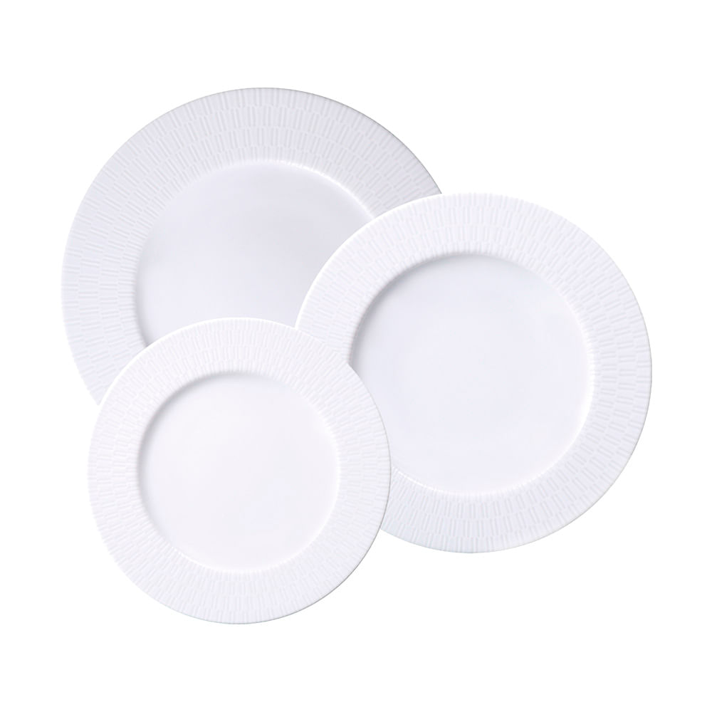 Jogo De Pratos Tramontina Santorini 12 Peças Em Porcelana Decorada Decorado 96589025