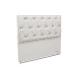 Cabeceira Cama Box Estofada Murat Facto White Queen - Courano Branco - Ortobom
