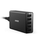 Carregador De Parede Usb Anker Powerport 5 40w 5 Portas Preto