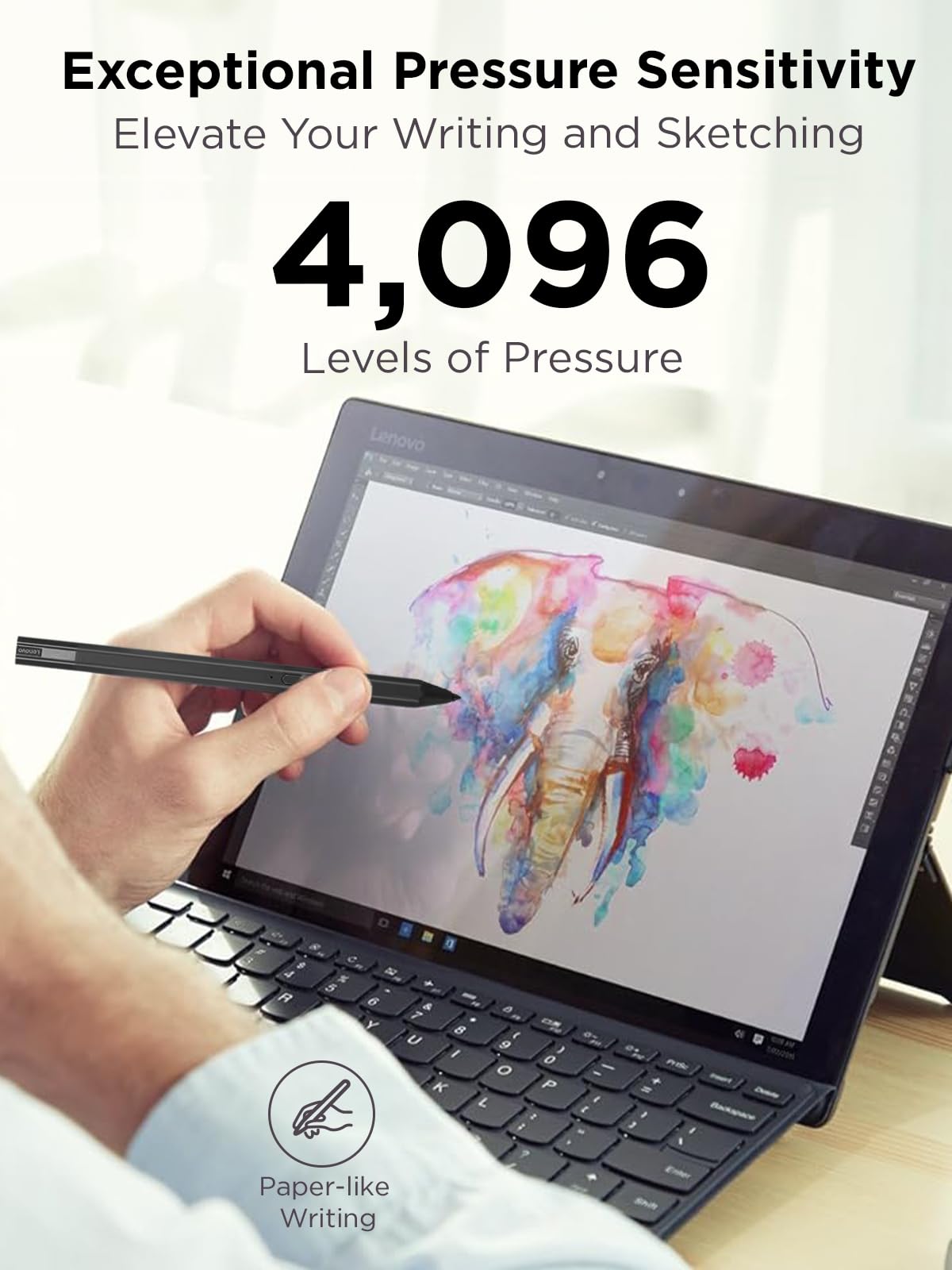 Caneta De Carregamento Stylus Lenovo Precision Pen 2 Usb-c Cinza