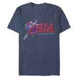 Camiseta Nintendo Hey Ocarina Para Homens Navy Heather Tamanho L