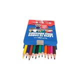 1 Caixa Mini Lápis De Cor 12 Cores 9cm Infantil Resistente