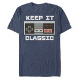 Camiseta Nintendo Keep It Classic Para Homens Navy Heather