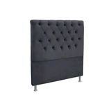 Cabeceira Cama Box Estofada Solteiro Solteiro Embaixatriz Plus Suede Cinza - Simbal