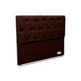 Cabeceira Cama Box Estofada Murat Facto Brown Queen - Courano Marrom - Ortobom