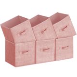 Cubos De Armazenamento: Tecido Não Tecido Songmics, 26x26x28cm, Rosa Gelatinoso