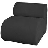 Poltrona Orgânica Luxo Virginia Sala Recepção Tecido Boucle Cor Preto