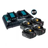 Kit Carregador Dc18rd 220v Com 4 Baterias Bl1850b Makita